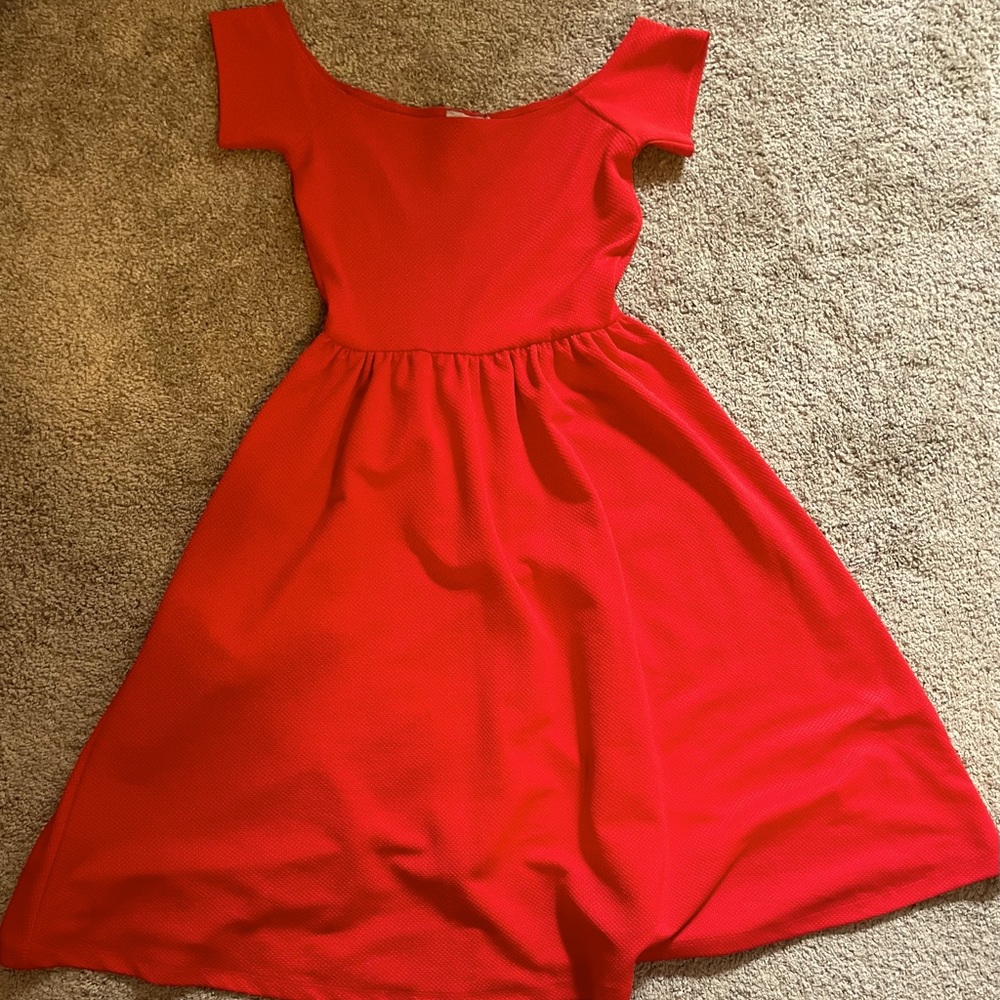 ASOS Red Off Shoulder Dress